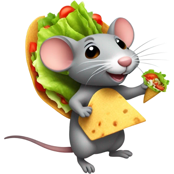Flying taco rat emoji