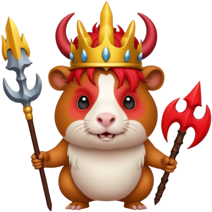guinea pig as a demon king, emoji style emoji