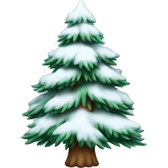 snowy pine tree emoji