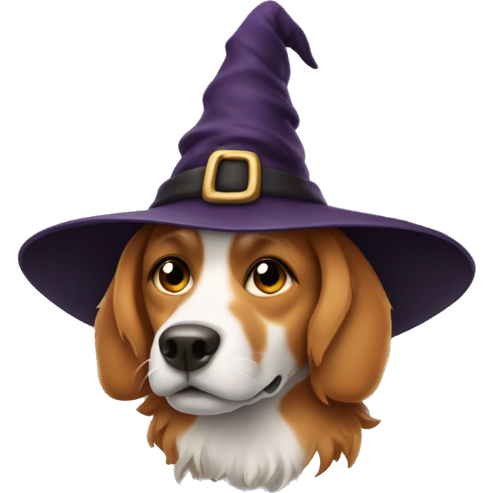 Dog with witch hat emoji