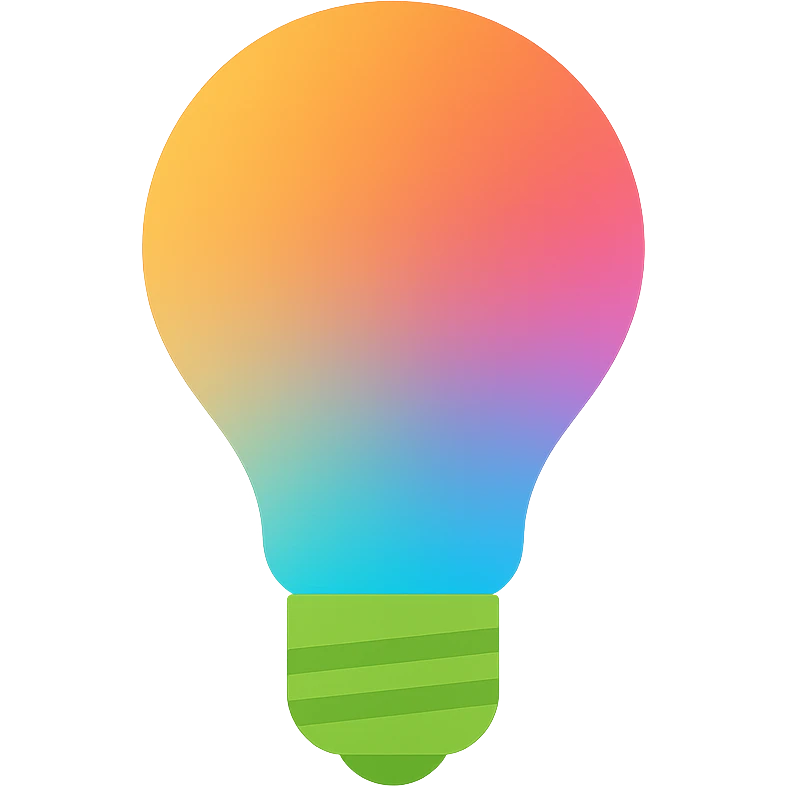 colorful lightbulb icon emoji