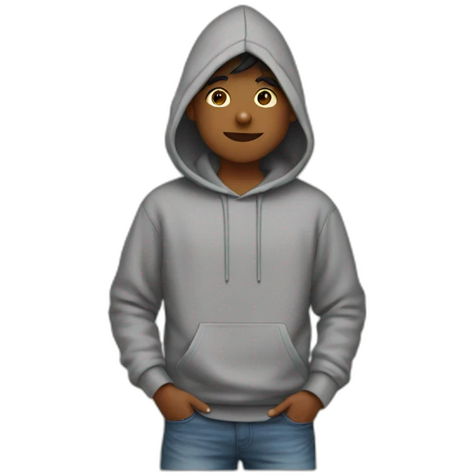 Genz boy with hoodie emoji