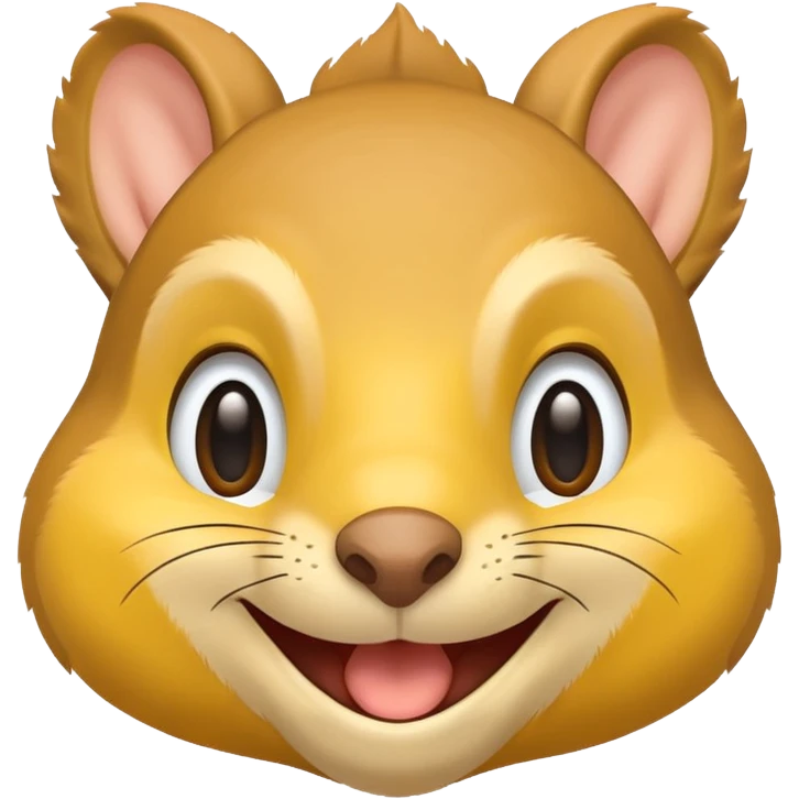a smiley face with a squirrel smile emoji