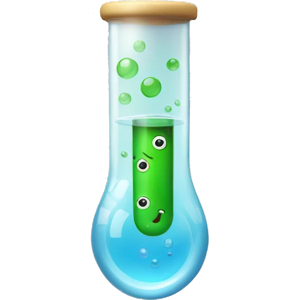 surprised test tube emoji