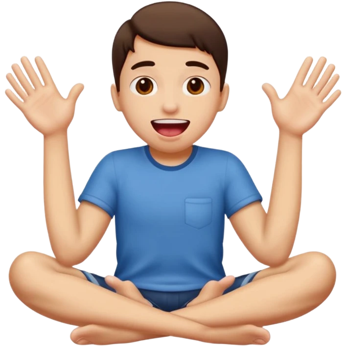 Person with tongue out with hands on the side other face with their feet up emoji