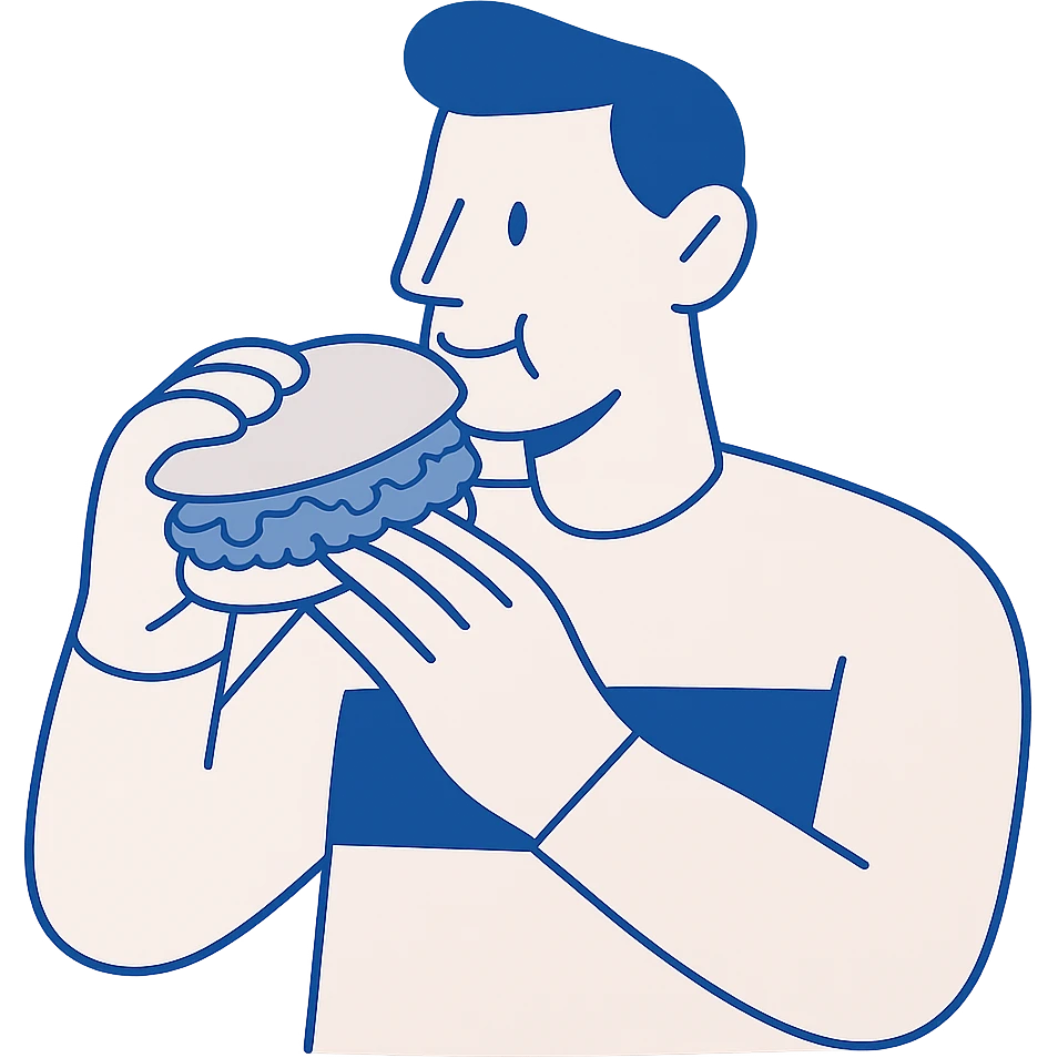 person eating a sloppy joe emoji