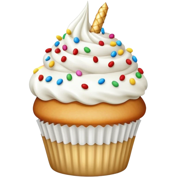 A cupcake tooth emoji