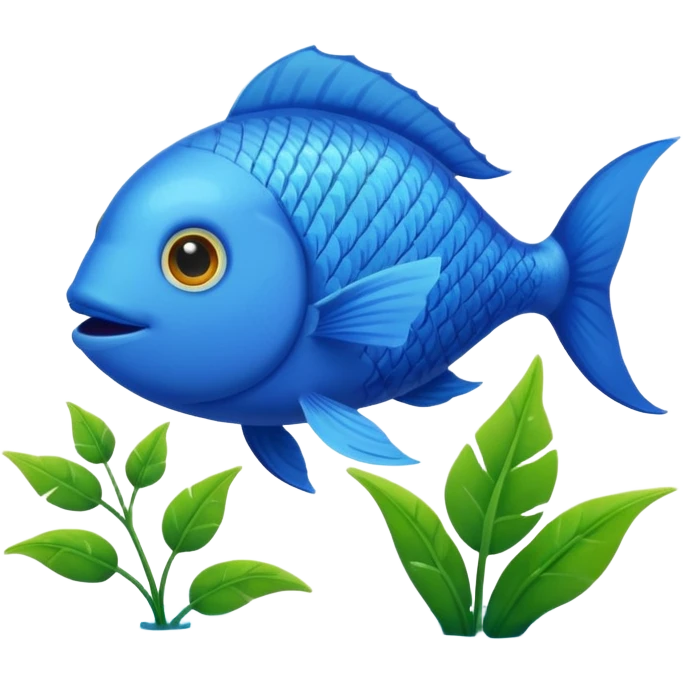 A fish eating a plant emoji