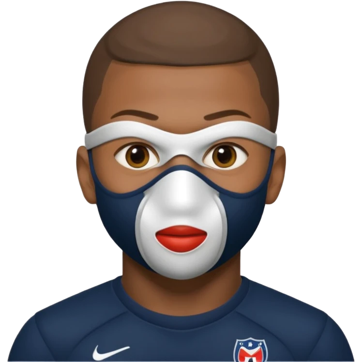 mbappe, mask emoji