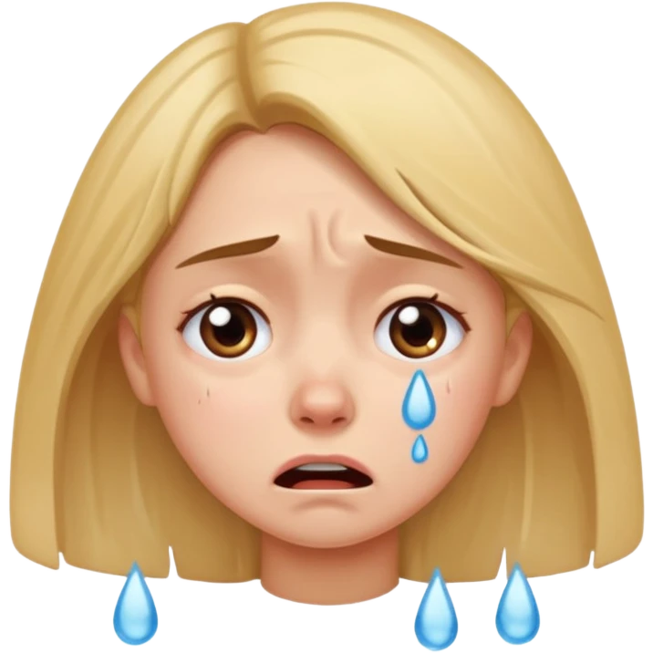 a very upset girl who lost her dog emoji