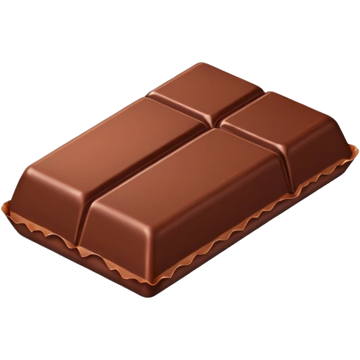 a chocolate bar with half red wrapped emoji