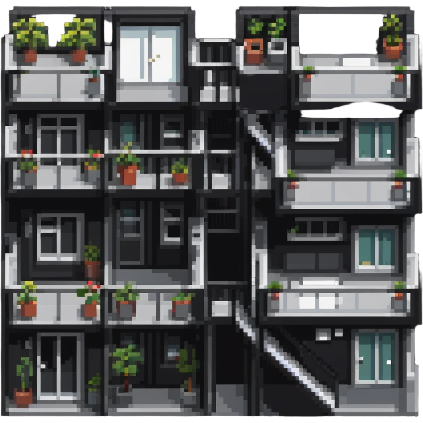 modern apartment with balconies emoji