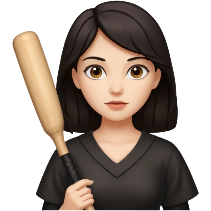 bat and woman with dark hair emoji