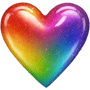 Rainbow heart with sparkles  emoji