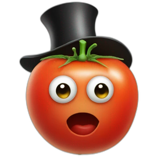 tomato with a top hat and monocle emoji
