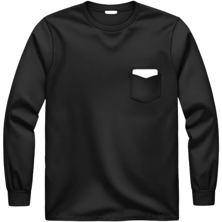 black long sleeve shirt with pocket emoji
