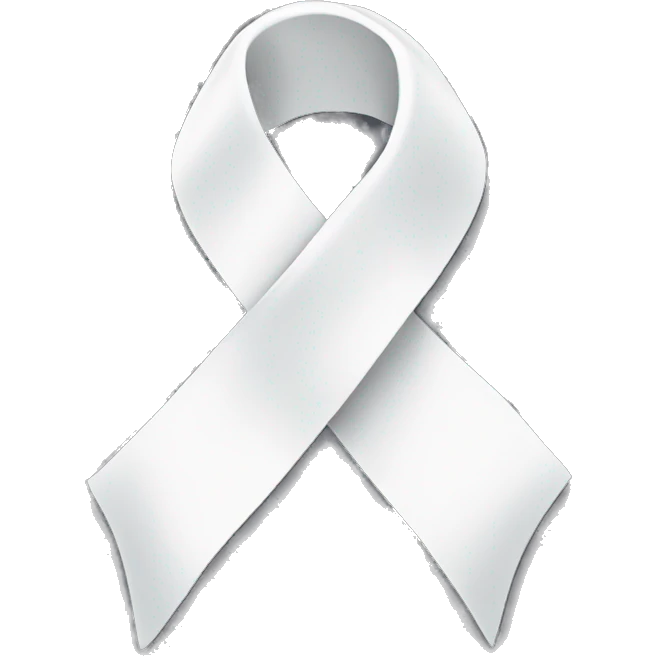 white ribbon emoji