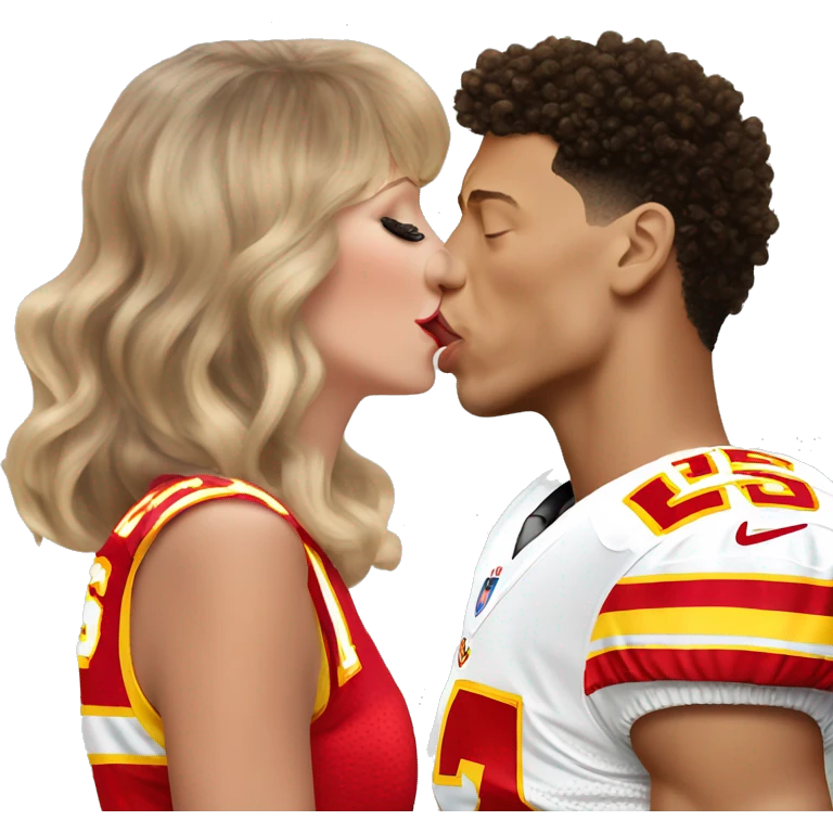 Patrick Mahomes kissing Taylor swift  emoji