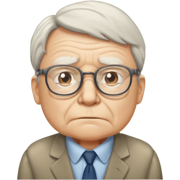bored old office worker emoji