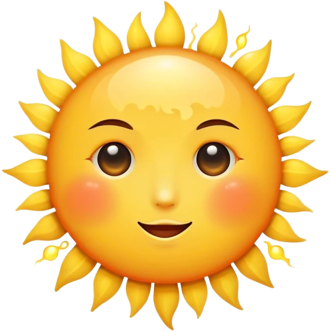 big sun with small tiny moon emoji