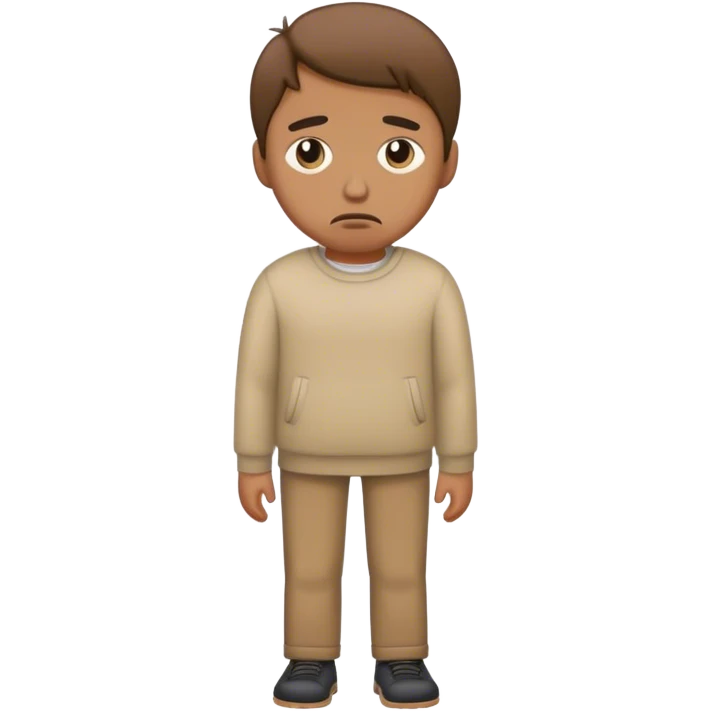 hazme un emoji en que puedas poner el cuerpo completo de una persona que esta triste (su cara) emoji