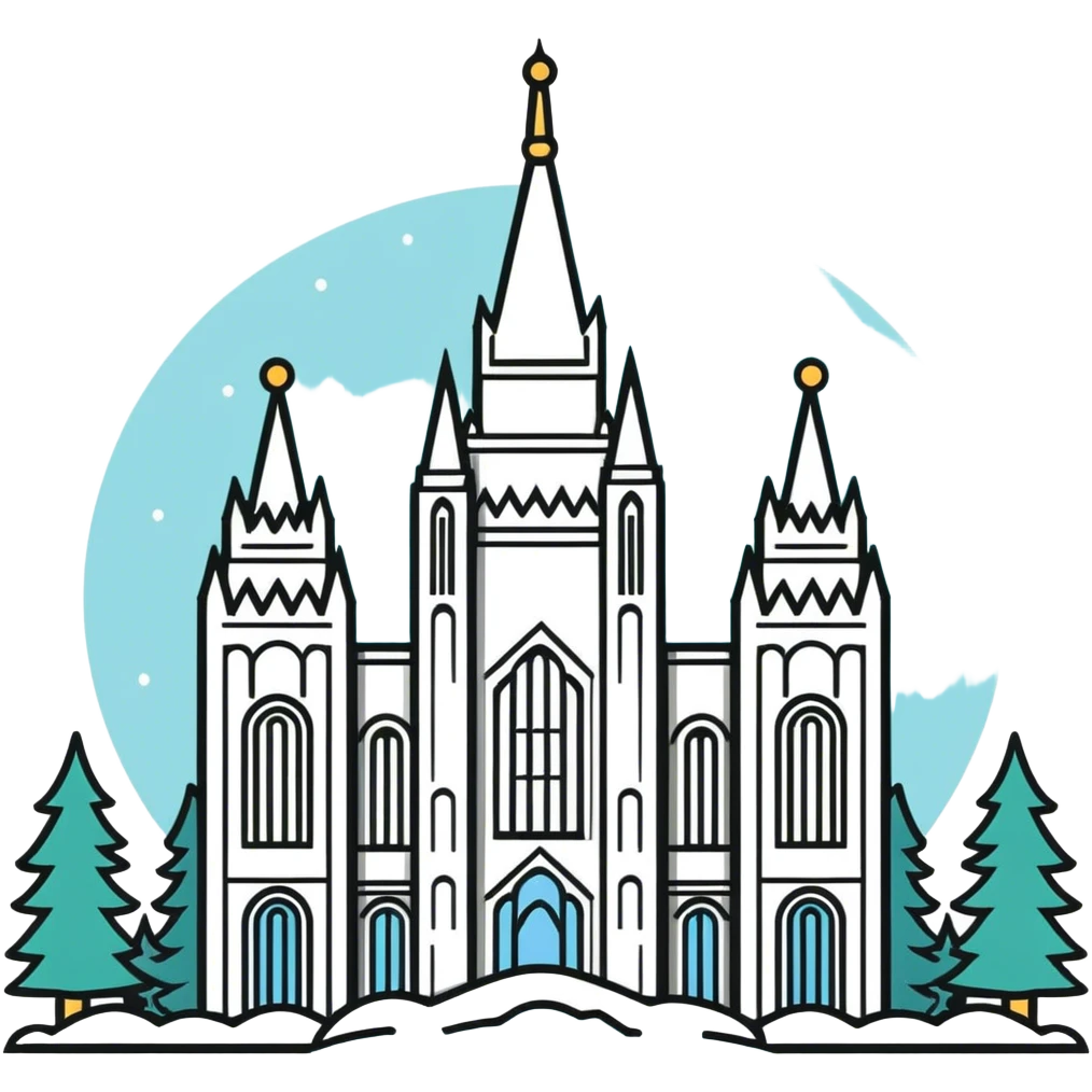 Salt lake temple snow emoji
