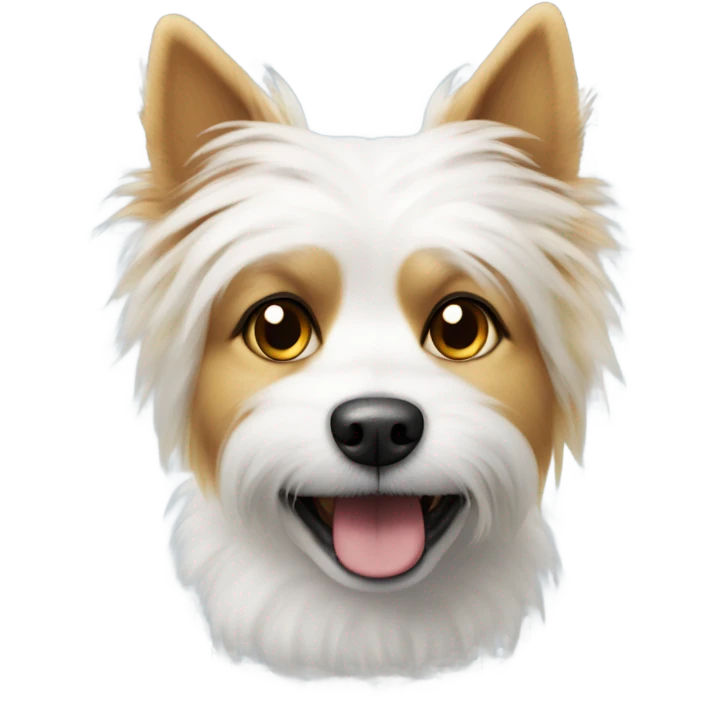 white yellow sassy dog emoji