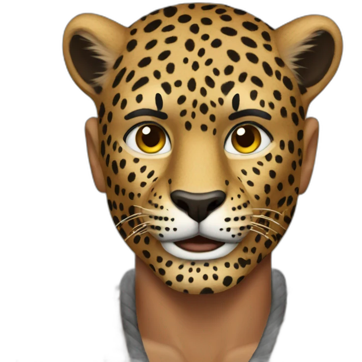 Leopard man emoji