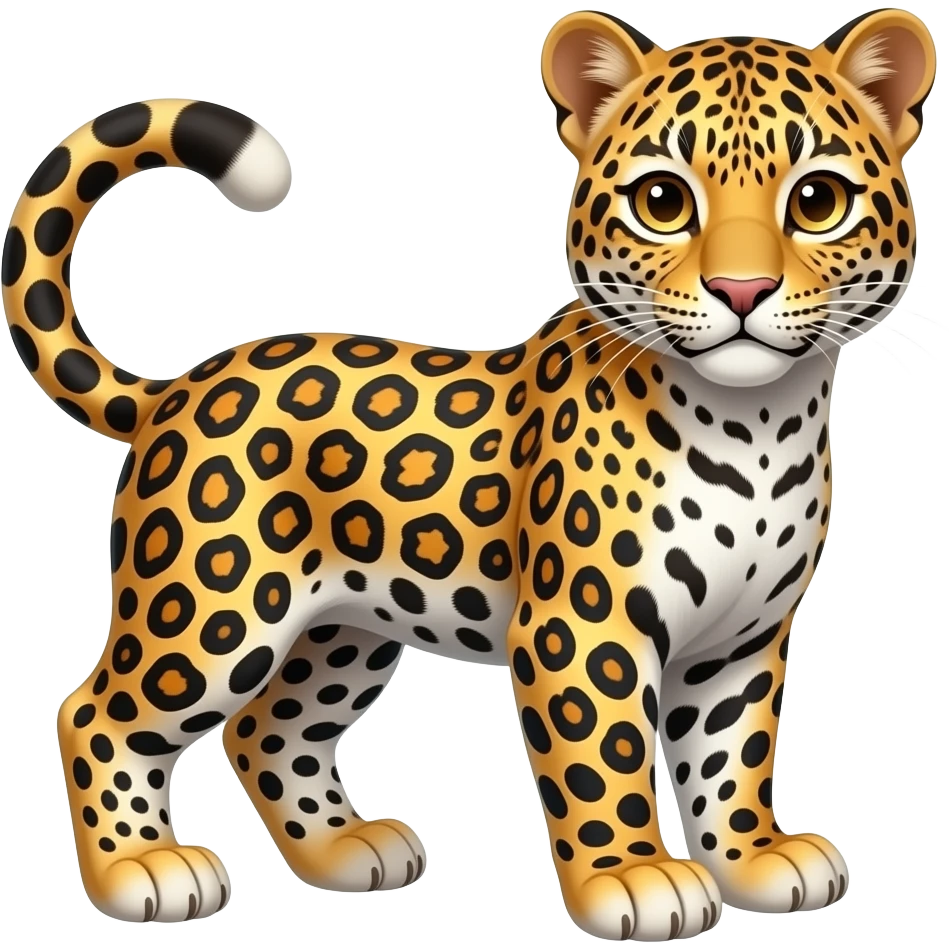 Léopard pailletté emoji