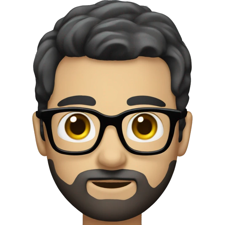 groom with dark hair a beard and glasses p skin emoji