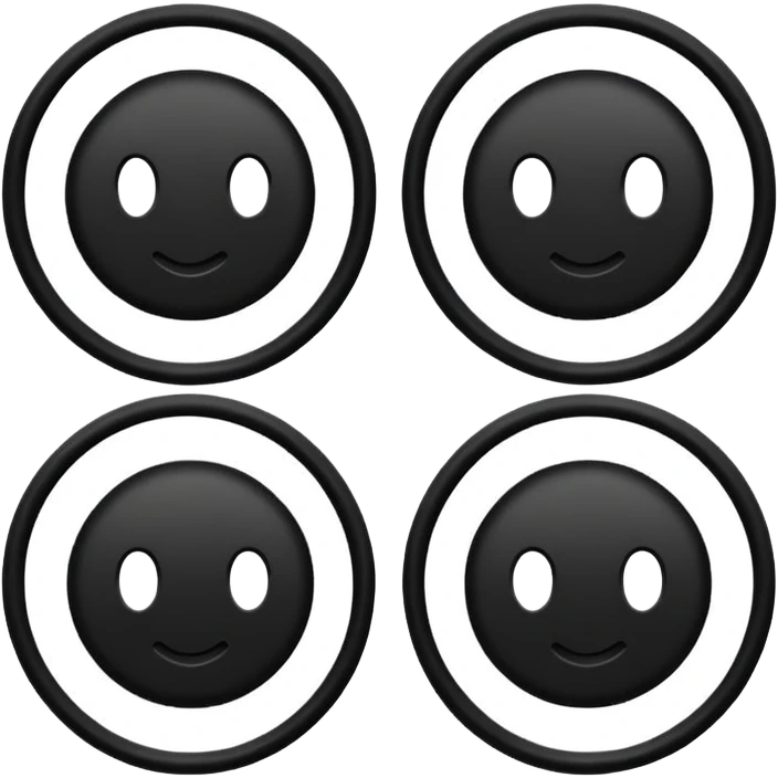 Make to round circles and one long line emoji