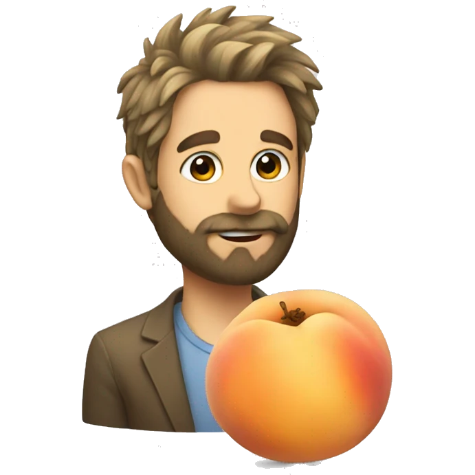 Hairy peach  emoji