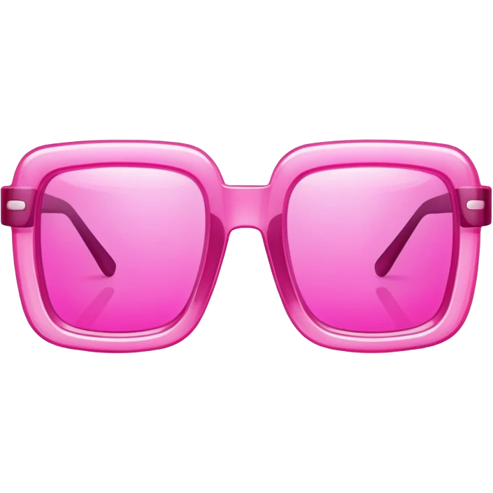 pink gaming glasses, modern design with rectangular pink lenses, digital style emoji