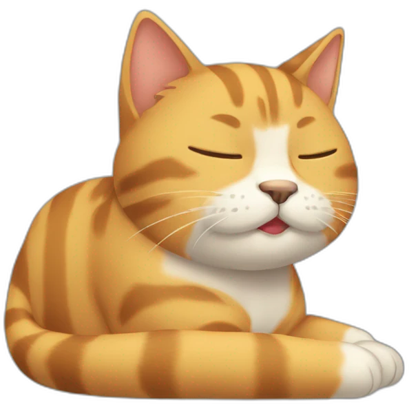 Gato durmiendo  emoji