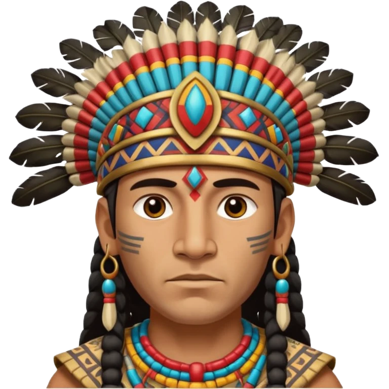 ancient Inca man bold head emoji