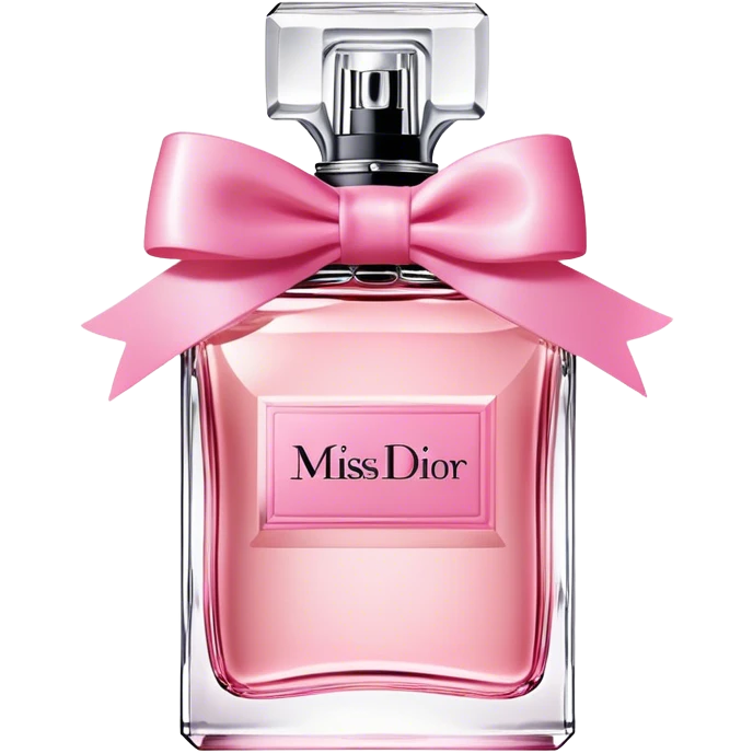 light miss dior perfume with bow emoji