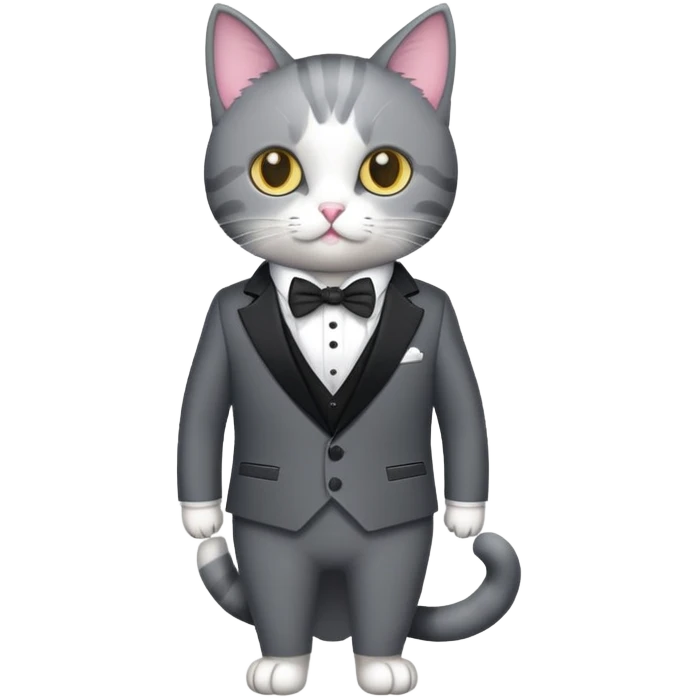 Cat wearing a suit  emoji
