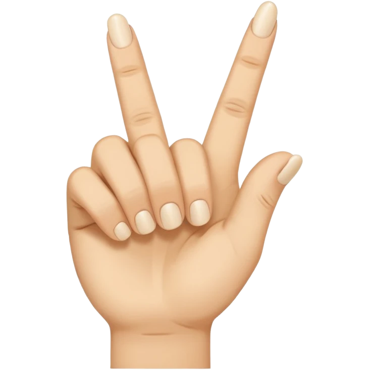 Middle finger wrapped around index finger emoji