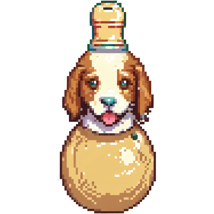 bowling skittle with puppy head on top emoji