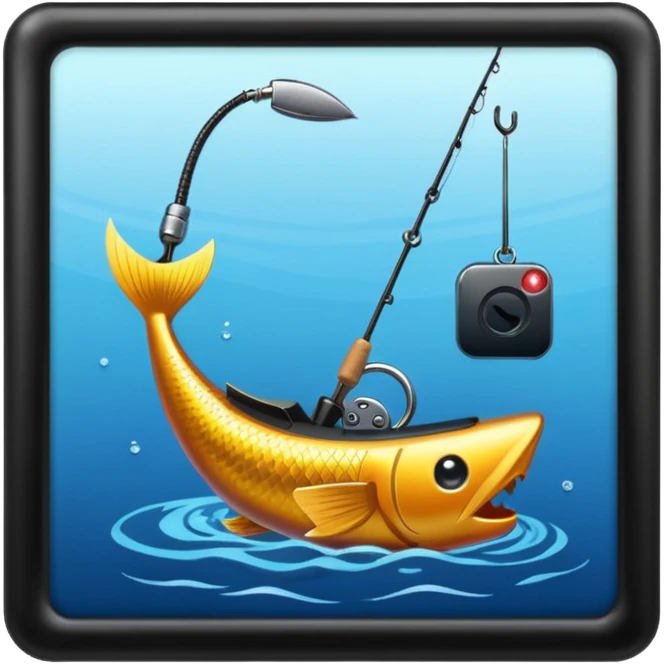 phishing maybe a phone and a hook somewhere? emoji