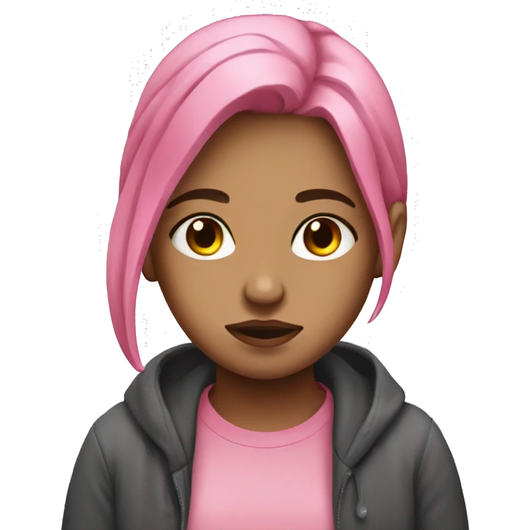 Depression pink girl emoji