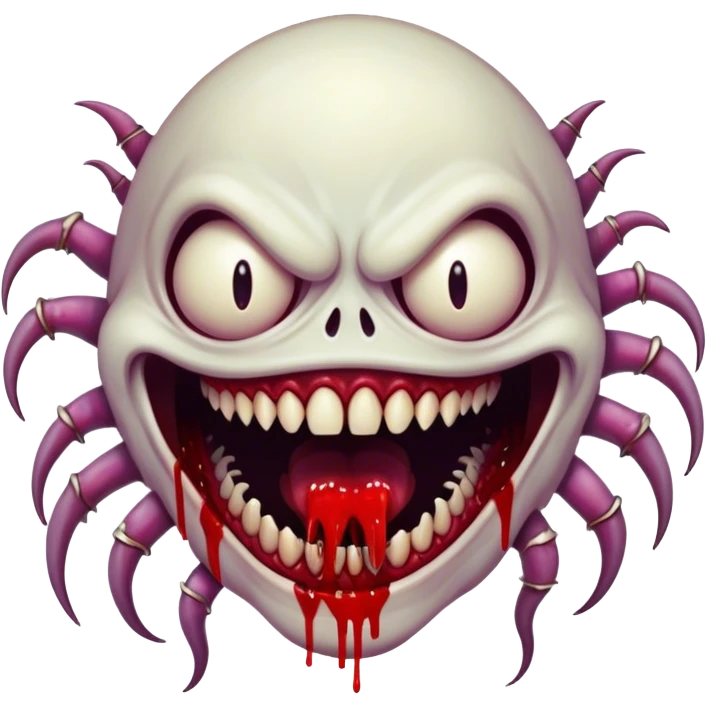 Old version error Scary exe sewerslvt monster scp with long teeth blood (no eyes)!!!  glitch mouth  emoji