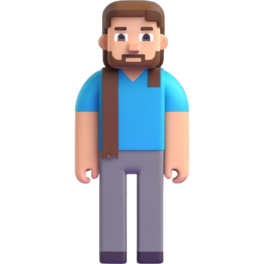 Minecraft Steve character emoji