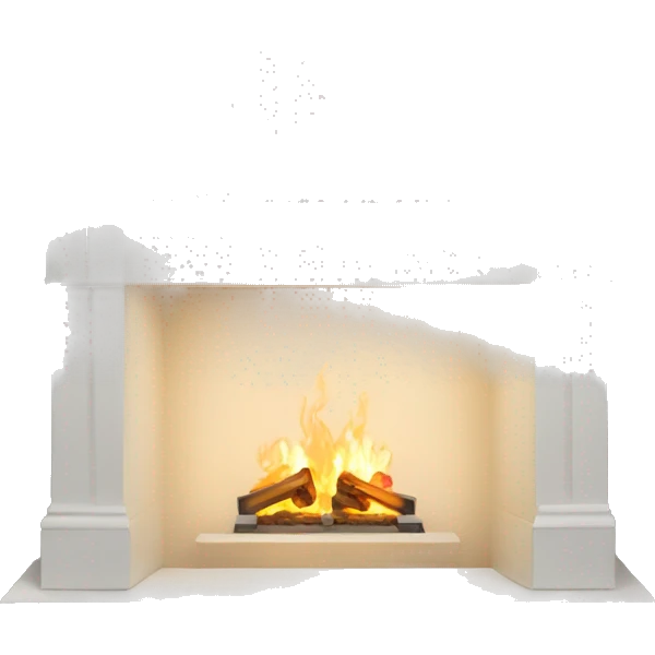 White fireplace emoji
