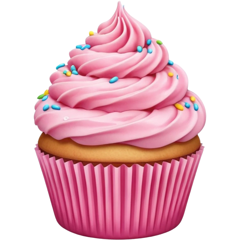 Cupcake with pink icing emoji