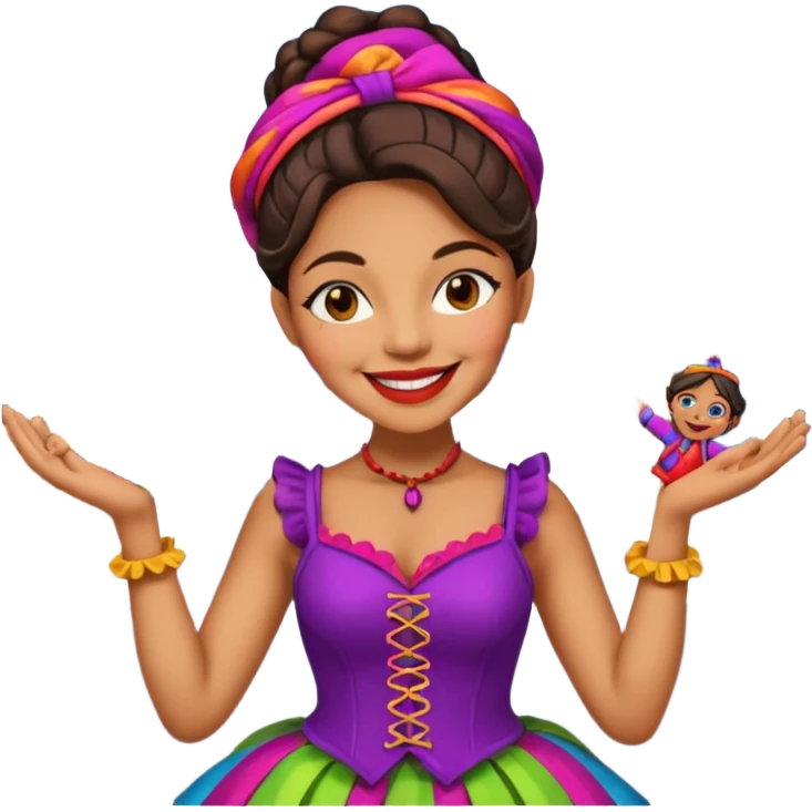 Street Puppet Performer woman emoji