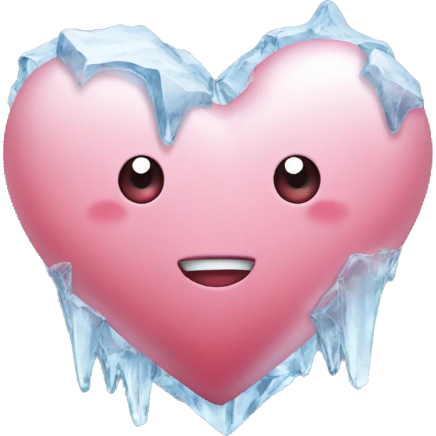 Heart with ice emoji