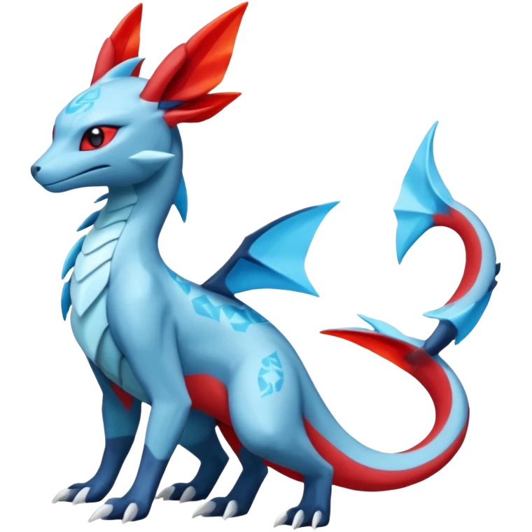 Salandit-Glaceon-Salamence-hybrid-fusion (full body) emoji