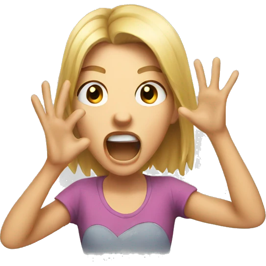 Girl screaming emoji