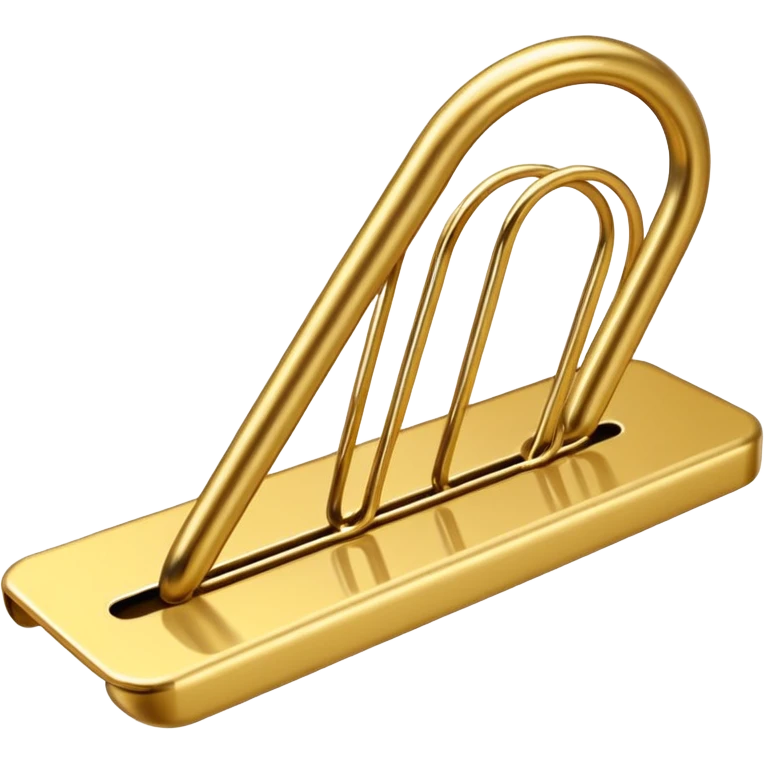 gold paper clip emoji